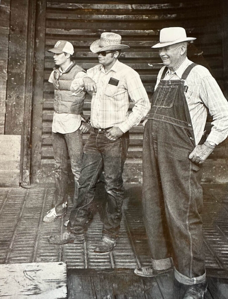 old time black and white image of older generations of harding ranchers