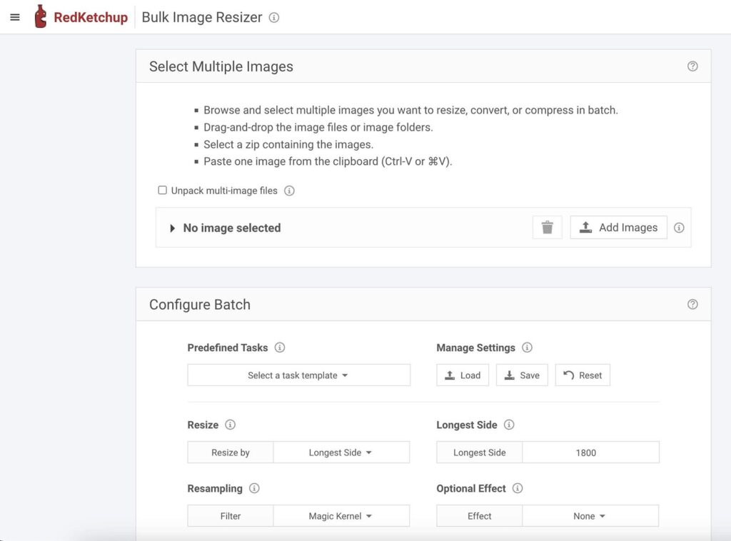 resizing images with 